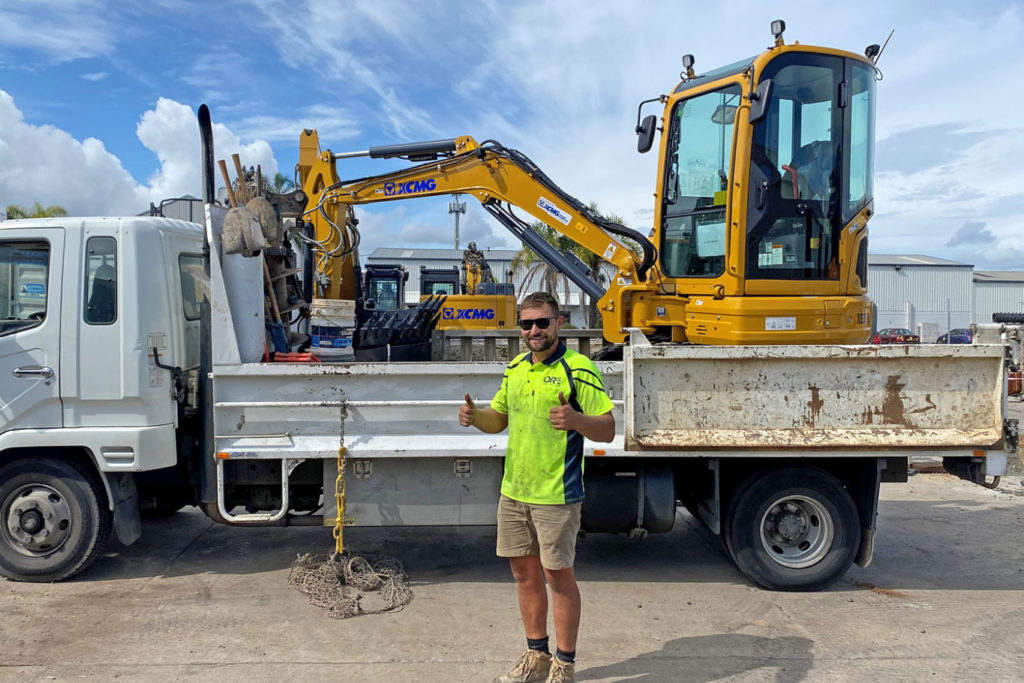 Olly Wayne Roberts Concreting XCMG Mini Excavator